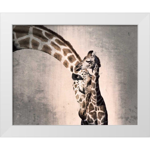 Mother and Son White Modern Wood Framed Art Print by Van Swearingen, Debra