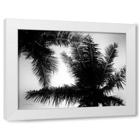 Palm Tree Looking Up I White Modern Wood Framed Art Print by Van Swearingen, Debra