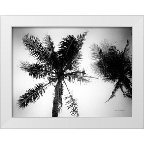 Palm Tree Looking Up II White Modern Wood Framed Art Print by Van Swearingen, Debra