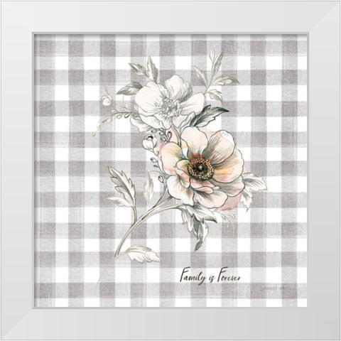 Sketchbook Garden VII Checker Family White Modern Wood Framed Art Print by Nai, Danhui