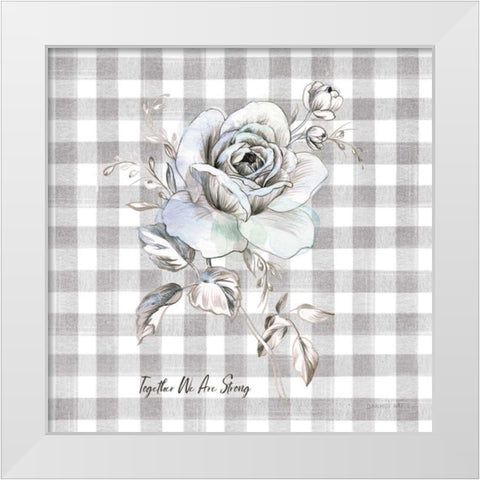 Sketchbook Garden IX Checker Together White Modern Wood Framed Art Print by Nai, Danhui