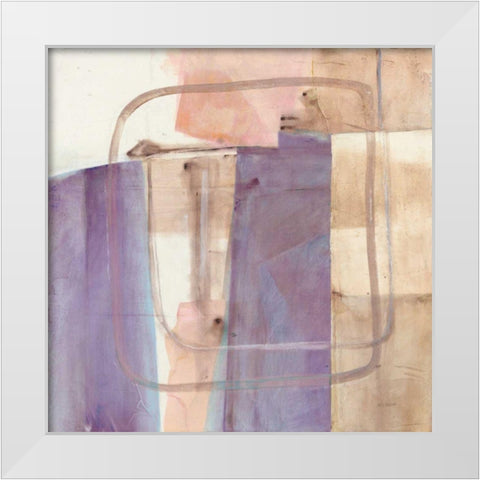 Passage I Blush Purple White Modern Wood Framed Art Print by Schick, Mike