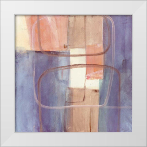 Passage II Blush Purple White Modern Wood Framed Art Print by Schick, Mike