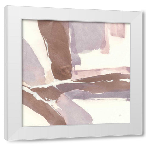 White and Placid II Blush White Modern Wood Framed Art Print by Paschke, Chris