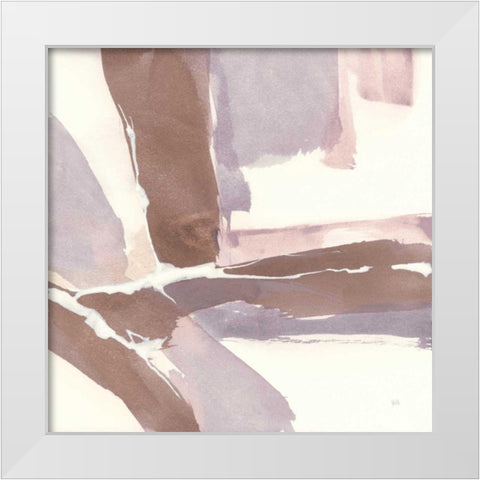 White and Placid II Blush White Modern Wood Framed Art Print by Paschke, Chris