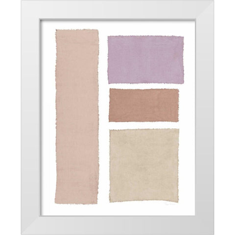 Painted Weaving III on White Blush White Modern Wood Framed Art Print by Rhue, Piper