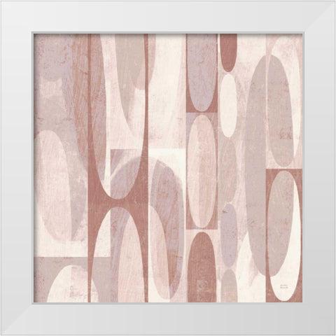 Mod Pods Blush White Modern Wood Framed Art Print by Mullan, Michael