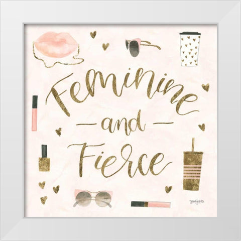 Boss Ladies VI Pink White Modern Wood Framed Art Print by Jackson, Jenaya