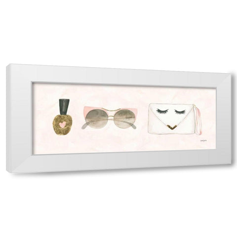 Boss Ladies X Pink White Modern Wood Framed Art Print by Jackson, Jenaya
