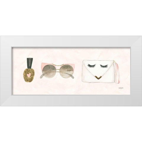 Boss Ladies X Pink White Modern Wood Framed Art Print by Jackson, Jenaya