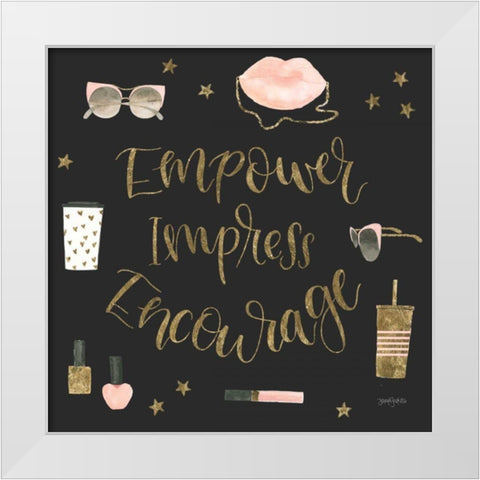 Boss Ladies V Black White Modern Wood Framed Art Print by Jackson, Jenaya