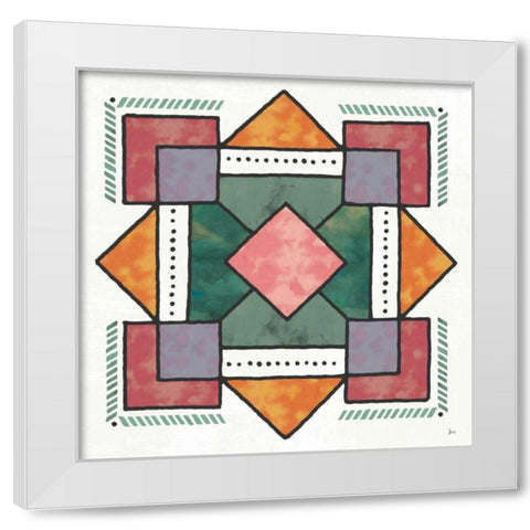 Spectrum VII White Modern Wood Framed Art Print by Aiken, Jess