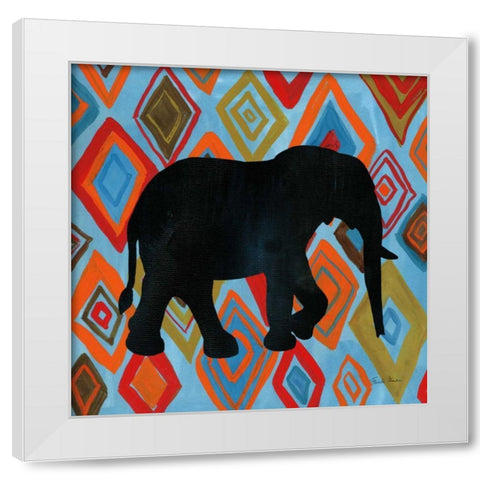 African Animal I White Modern Wood Framed Art Print by Zaman, Farida