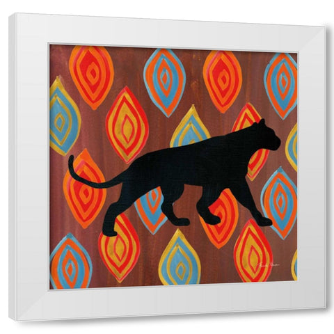 African Animal II White Modern Wood Framed Art Print by Zaman, Farida