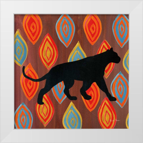 African Animal II White Modern Wood Framed Art Print by Zaman, Farida