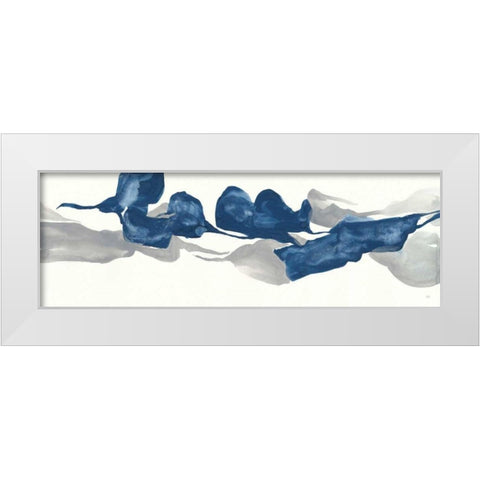 Sapphire and Gray IV White Modern Wood Framed Art Print by Paschke, Chris