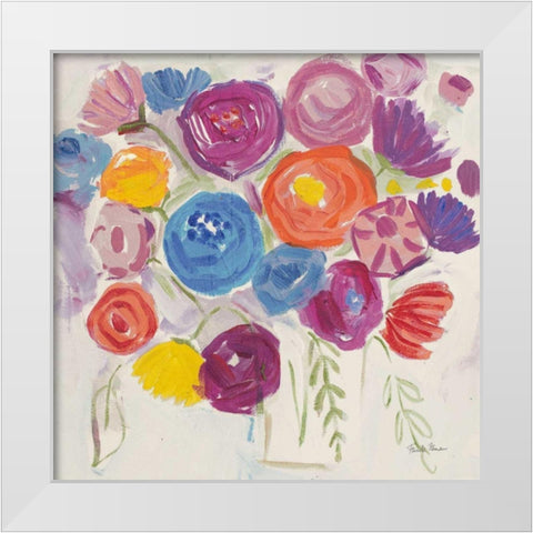 Delicate Flair I Pastel White Modern Wood Framed Art Print by Zaman, Farida