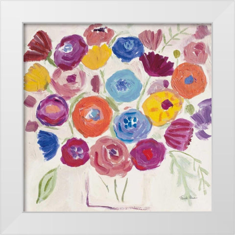 Delicate Flair II Pastel White Modern Wood Framed Art Print by Zaman, Farida