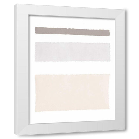 Painted Weaving IV Neutral on White White Modern Wood Framed Art Print by Rhue, Piper