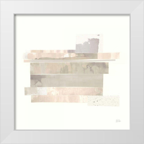 Stacks IV Neutral White Modern Wood Framed Art Print by Averinos, Melissa