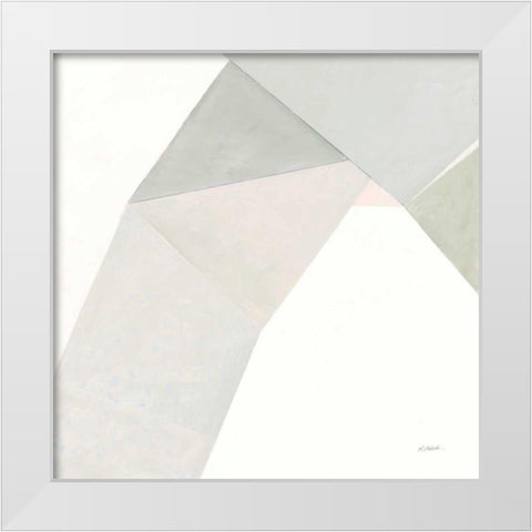 Paper Work I Neutral White Modern Wood Framed Art Print by Schick, Mike