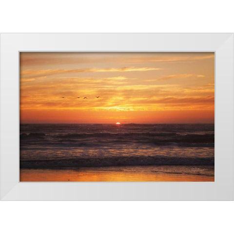 At Days End II White Modern Wood Framed Art Print by Marshall, Laura