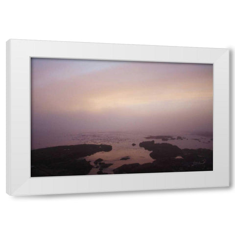 Crescent Bay I White Modern Wood Framed Art Print by Marshall, Laura