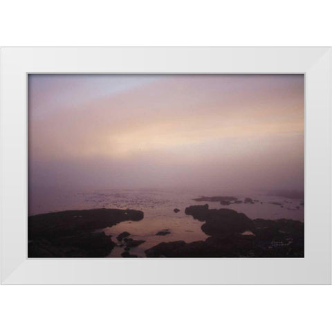 Crescent Bay I White Modern Wood Framed Art Print by Marshall, Laura