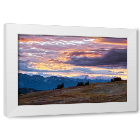 September Skies I White Modern Wood Framed Art Print by Marshall, Laura