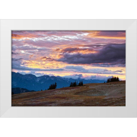 September Skies I White Modern Wood Framed Art Print by Marshall, Laura