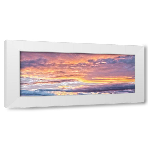 September Skies II White Modern Wood Framed Art Print by Marshall, Laura
