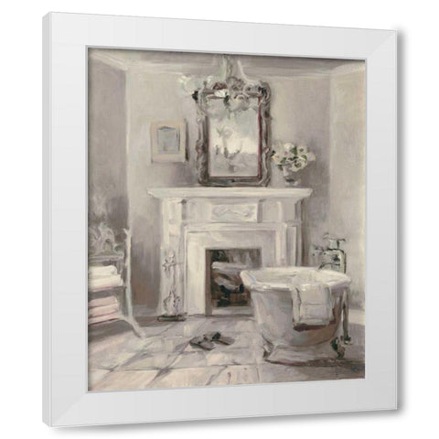 French Bath IV Gray White Modern Wood Framed Art Print by Hageman, Marilyn