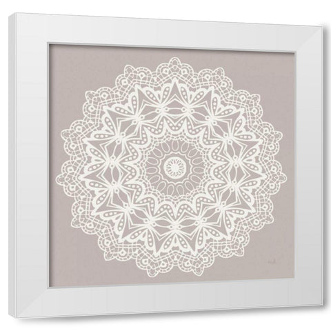 Contemporary Lace Neutral VI White Modern Wood Framed Art Print by Hershey, Moira