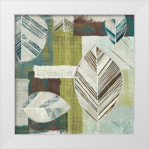 Be Leaves I White Modern Wood Framed Art Print by Wild Apple Portfolio