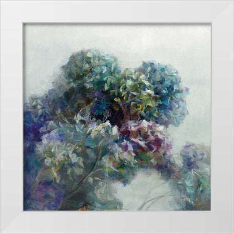 Abstract Hydrangea White Modern Wood Framed Art Print by Nai, Danhui