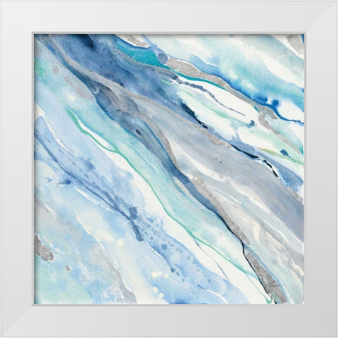 Silver Spring II White Modern Wood Framed Art Print by Hristova, Albena