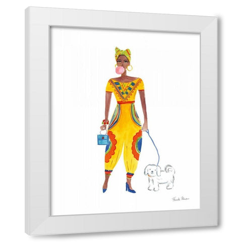 International Girls I White Modern Wood Framed Art Print by Zaman, Farida