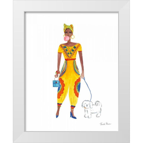 International Girls I White Modern Wood Framed Art Print by Zaman, Farida