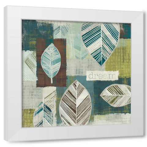 Be Leaves III White Modern Wood Framed Art Print by Wild Apple Portfolio