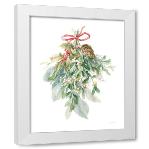 Floursack Holiday XII White Modern Wood Framed Art Print by Nai, Danhui