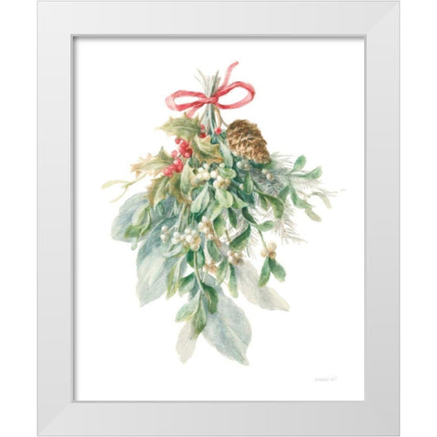 Floursack Holiday XII White Modern Wood Framed Art Print by Nai, Danhui