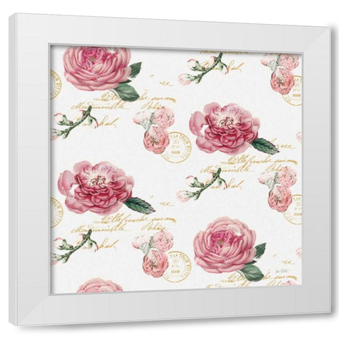 French Romance Pattern VI v2 White Modern Wood Framed Art Print by Pertiet, Katie