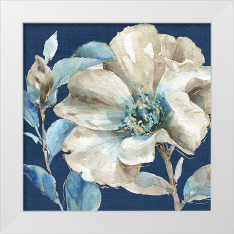 Indigold IV Navy White Modern Wood Framed Art Print by Audit, Lisa