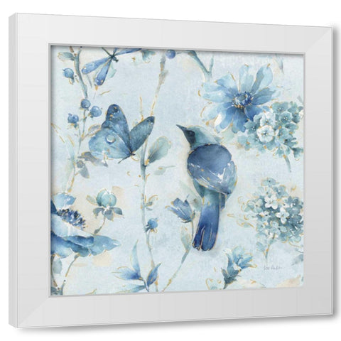 Indigold XII Light Blue White Modern Wood Framed Art Print by Audit, Lisa