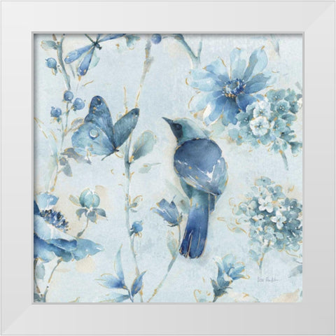 Indigold XII Light Blue White Modern Wood Framed Art Print by Audit, Lisa