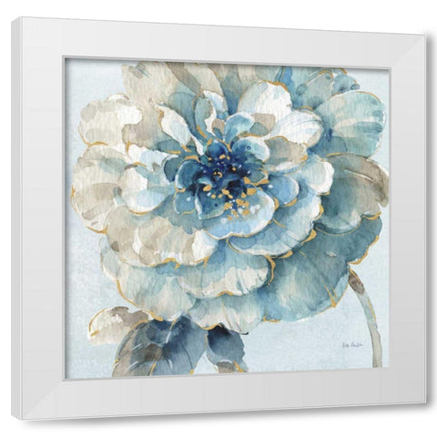 Indigold VII Light Blue White Modern Wood Framed Art Print by Audit, Lisa