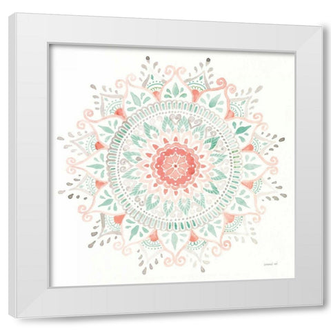 Mandala Delight I White Modern Wood Framed Art Print by Nai, Danhui