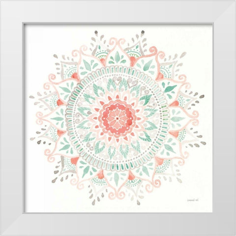 Mandala Delight I White Modern Wood Framed Art Print by Nai, Danhui