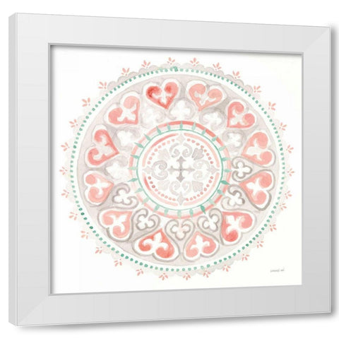 Mandala Delight III White Modern Wood Framed Art Print by Nai, Danhui