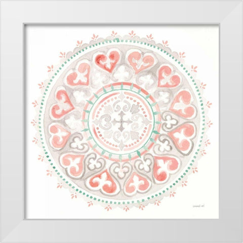 Mandala Delight III White Modern Wood Framed Art Print by Nai, Danhui